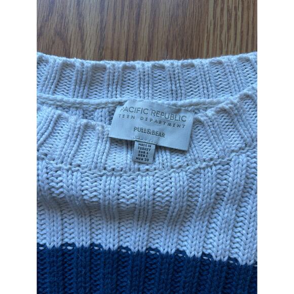 Striped Cotton Ribbed Knit Sweater - Picture 3 of 5